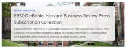 EBSCO eBooks Harvard Business Review Press