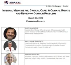 Internal Medicine and Critical Care: A Clinical Update and Review of Common Problems – March 3-6 2025 (Videos + Audios + Syllabus)