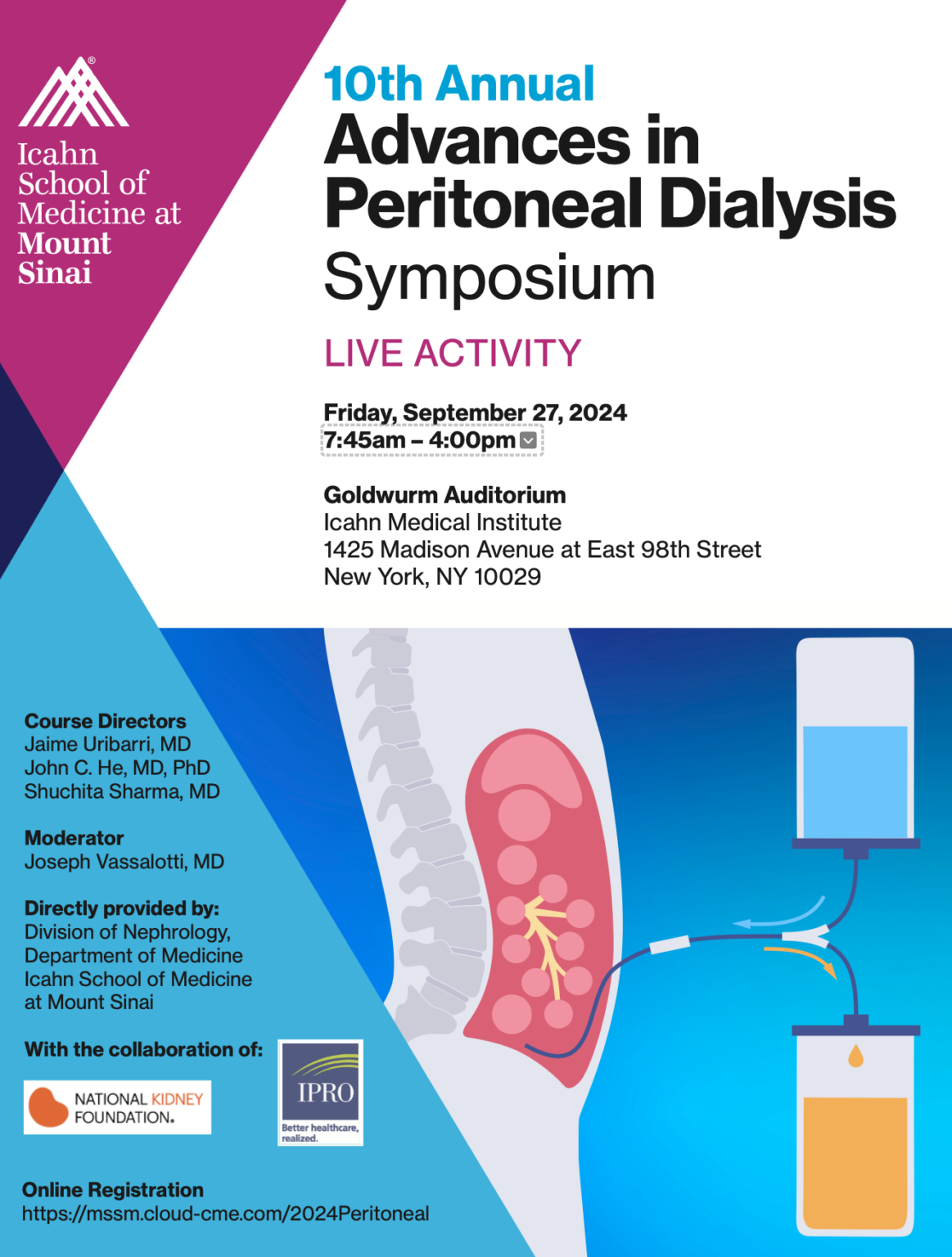 Icahn School of Medicine Advances in Peritoneal Dialysis 2024