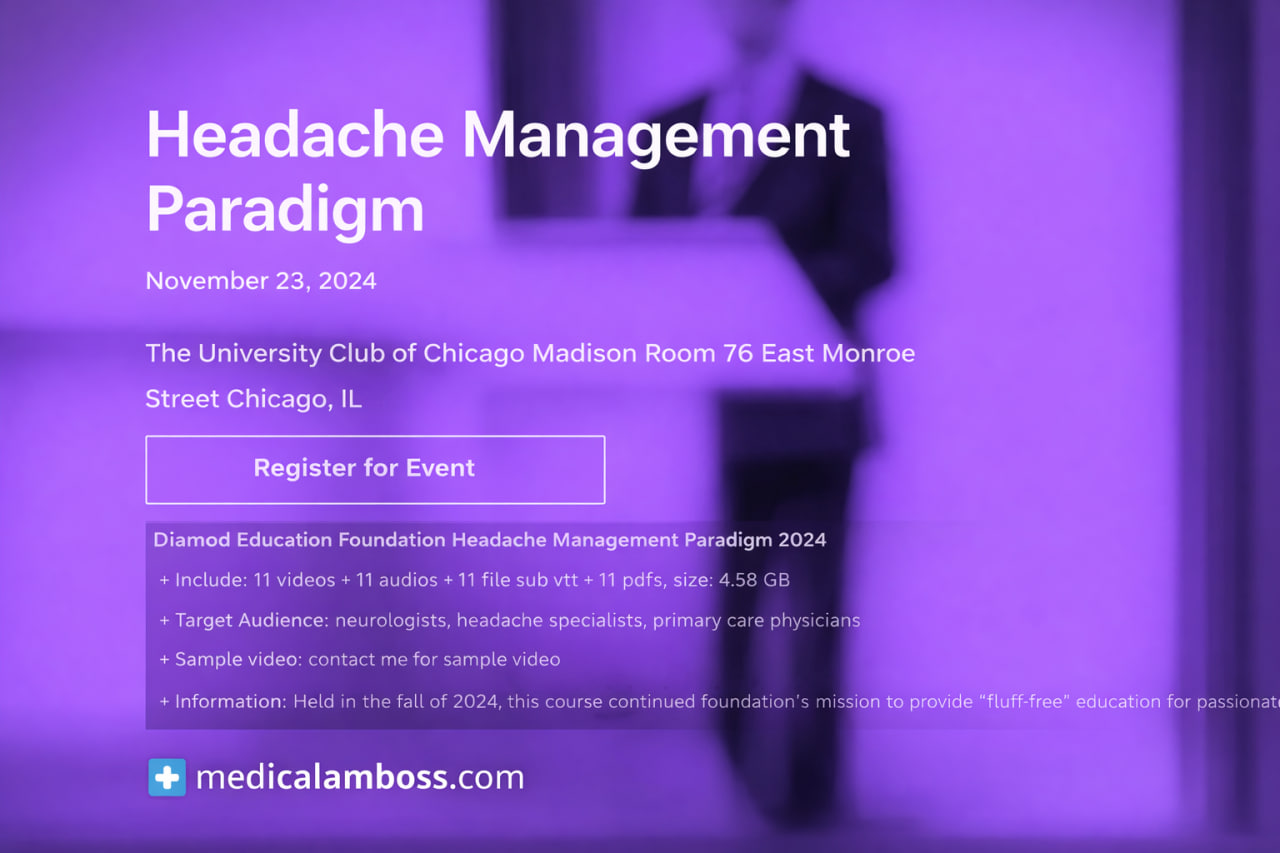 Diamond Education Foundation Headache Management Paradigm 2024